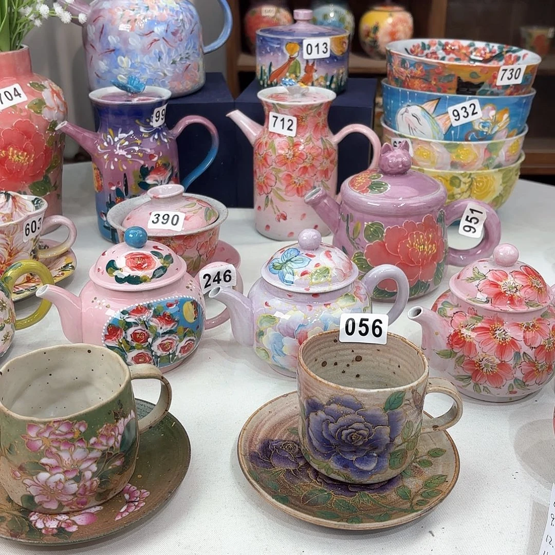 景德镇手绘高温釉下彩陶瓷茶具