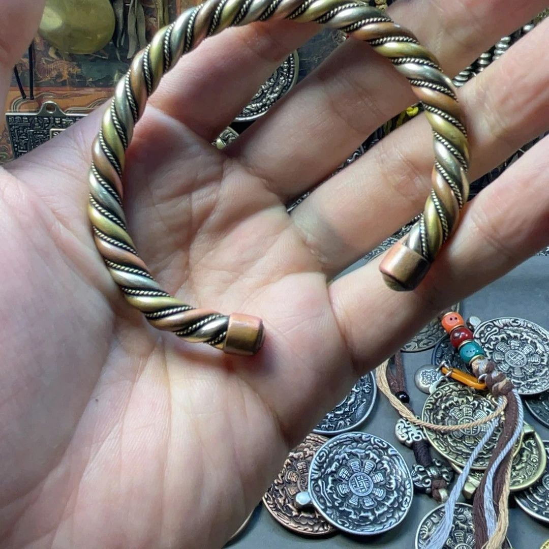 精品麻花手镯一个手工