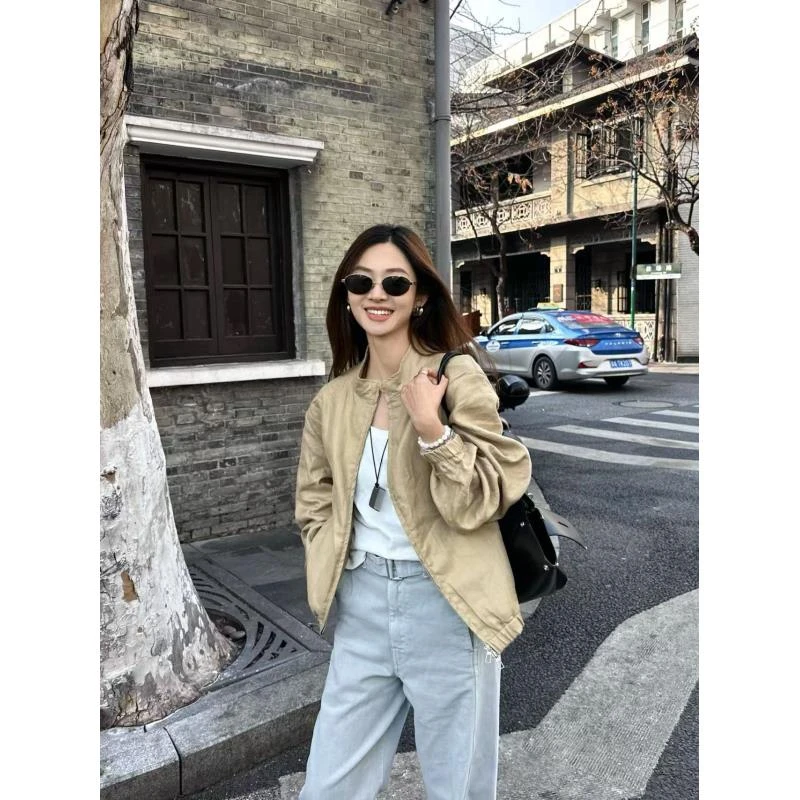 Ru『100%亚麻夹克』老钱干部舒适商务休闲夹克外套LD4293