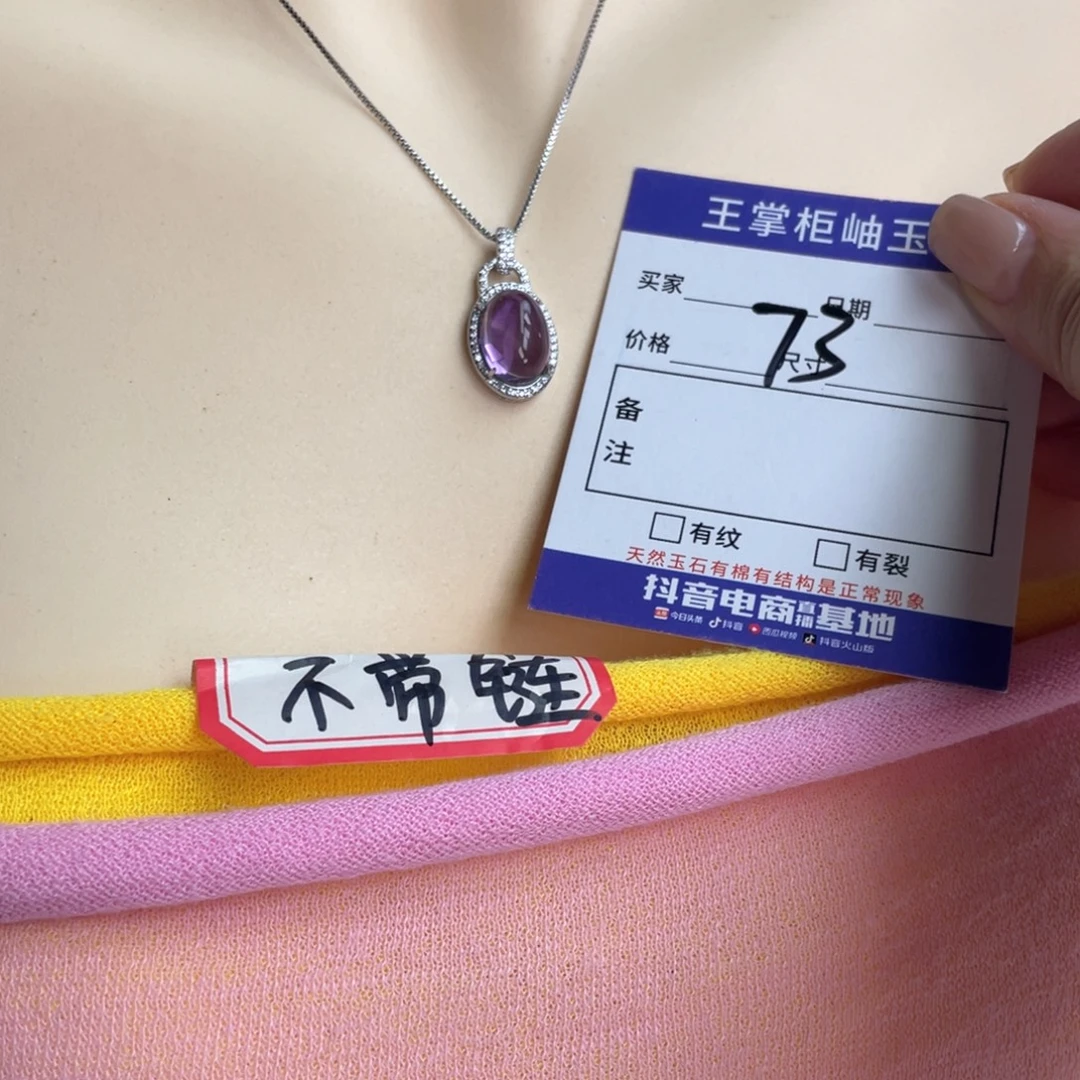 颈饰银S925镶嵌紫晶