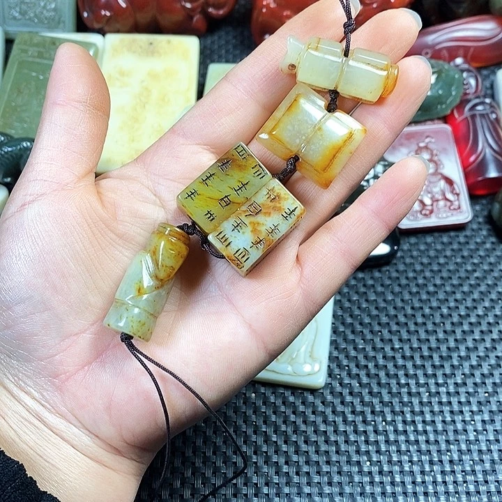 吊坠白玉菩提手把