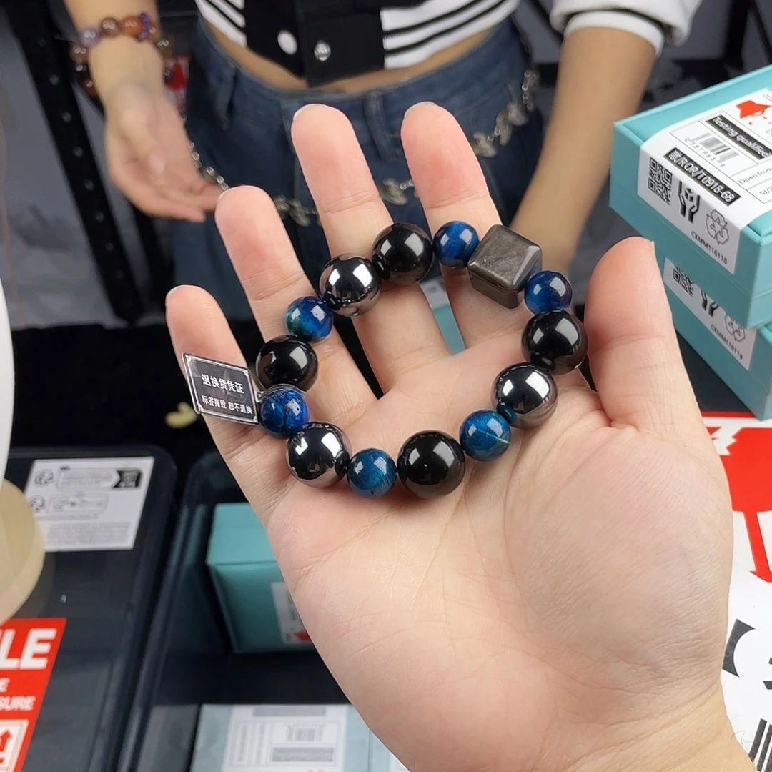 水晶手串银S925镀金镶嵌