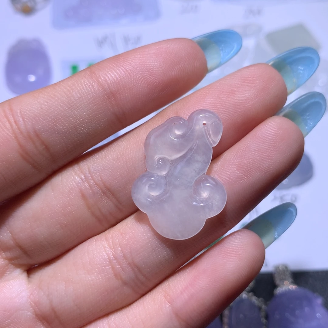 颈饰未镶嵌翡翠灵芝如意