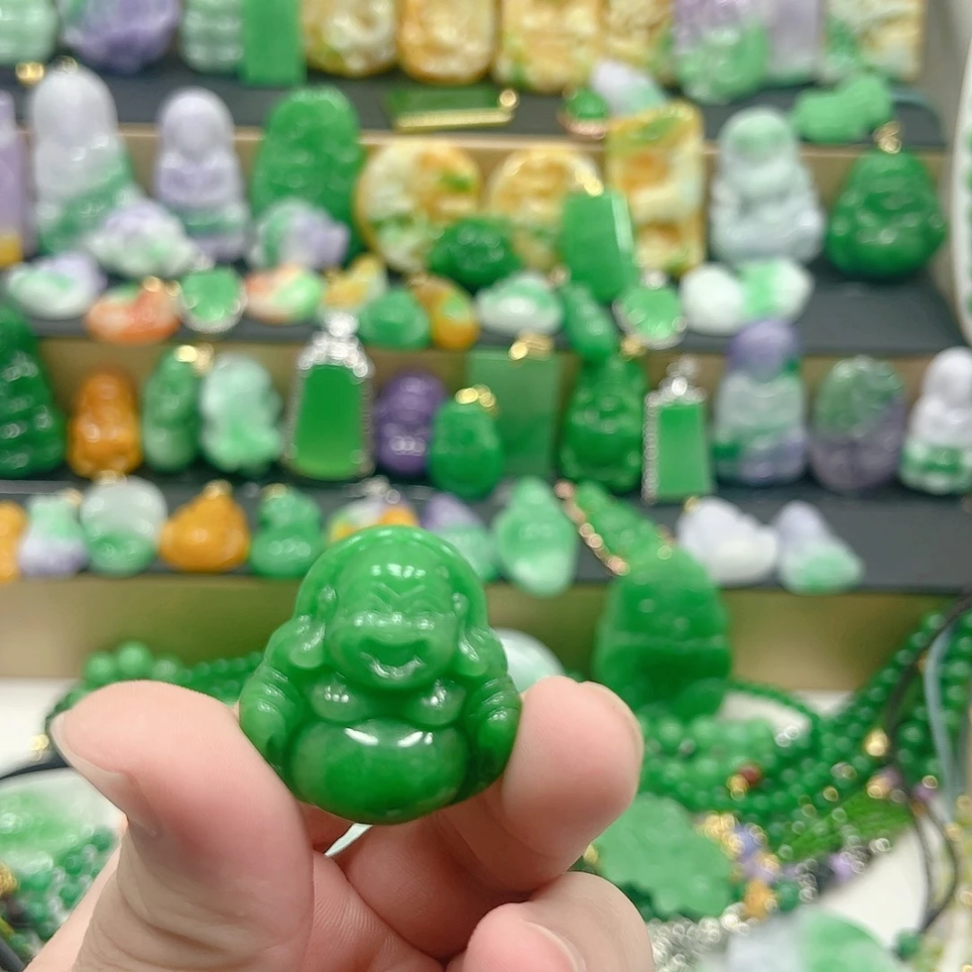 叮***当翡翠银S925镶嵌吊坠(赠链)