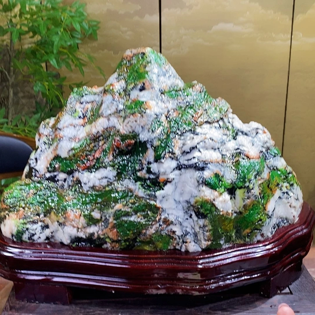 石材山水画作品摆件