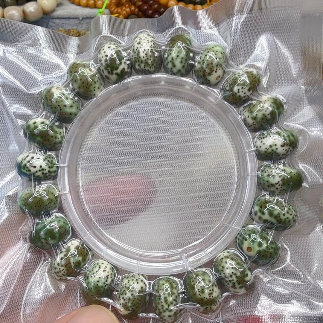 星月菩提手串99高端绿星月菩提单圈1.5苹果园