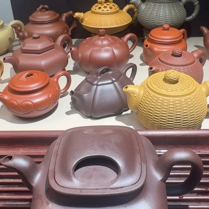 用***8茶壶紫砂原矿紫泥牛盖传炉