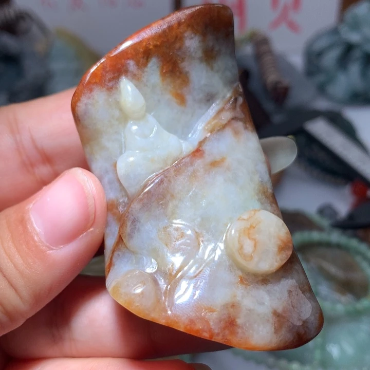 翡翠颈饰未镶嵌保真天然A货翡翠