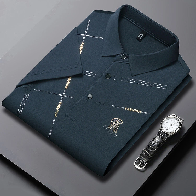 雷射片工艺夏季新款男士短袖polo衫