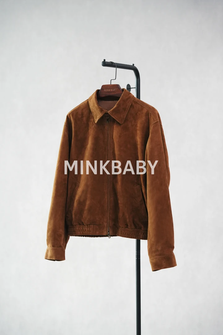 M+系列【假日】沙特进口反绒小羊皮老钱风休闲时髦极简真皮外套