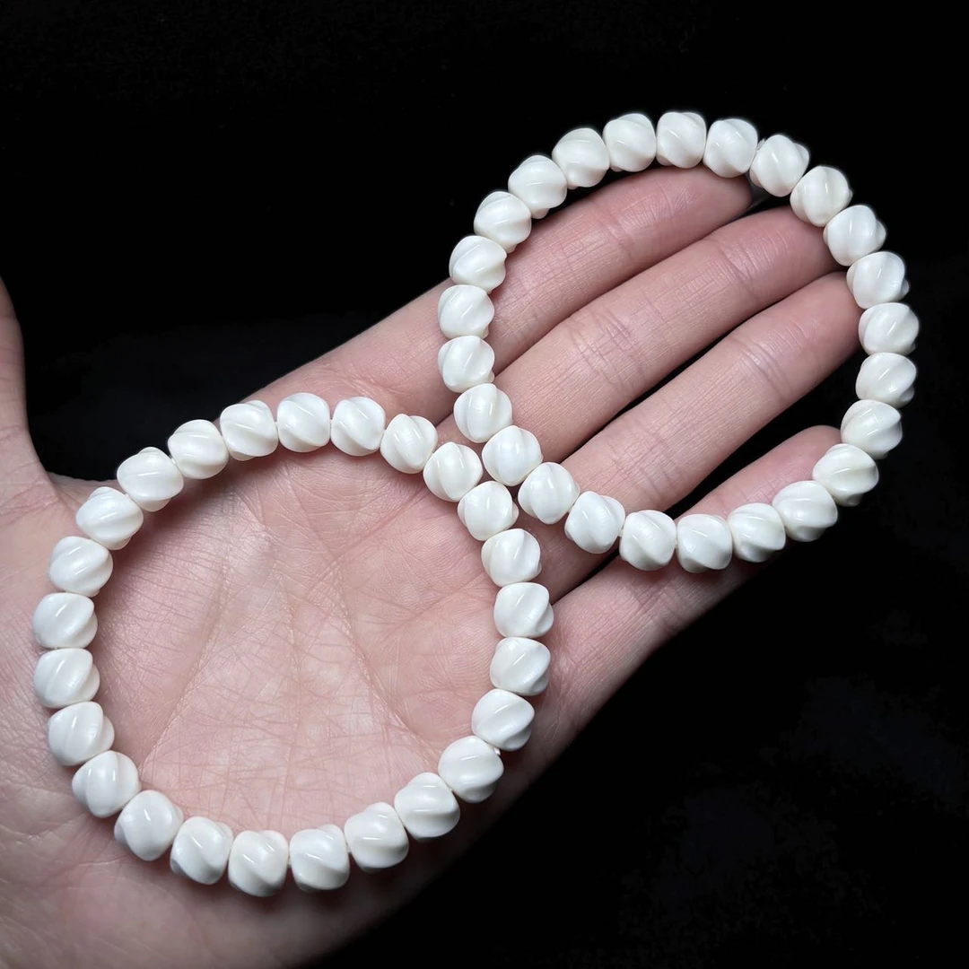 【小宝珠宝】15 T33711-白玉菩提扭扭单圈-多样性发一件-8mm+