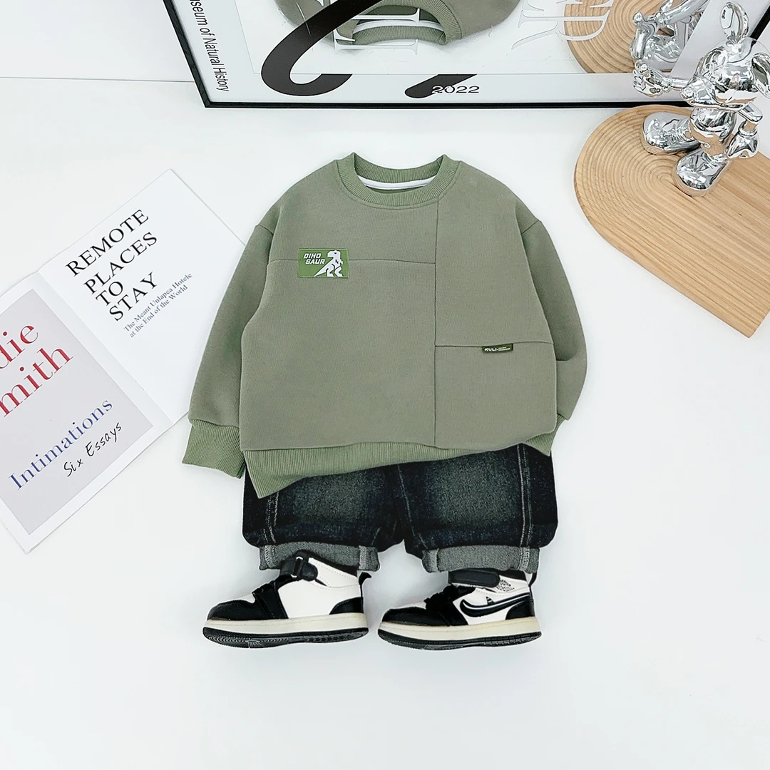 儿童卫衣长袖2025秋新款秋装男童春秋上衣 DMQ6056 悠悠童话童装