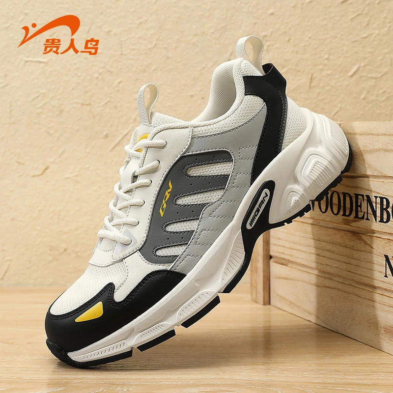 贵人鸟休闲鞋男2025夏季新款经典复古增高老爹鞋透气舒适运动鞋男