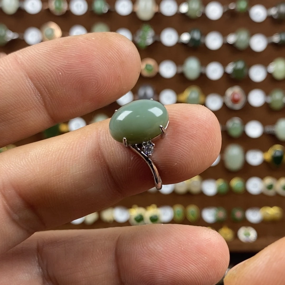 和田玉（青玉）戒指合金