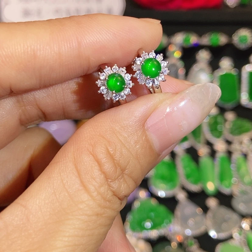 【闪购商品】翡翠未镶嵌耳饰天然翡翠