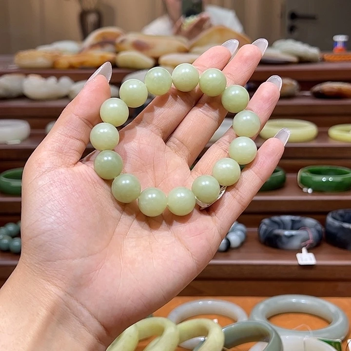 和田玉未镶嵌手链若羌青黄口