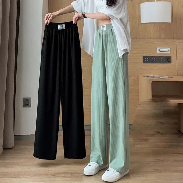 显瘦高腰休闲夏季阔腿薄款宽松垂感直筒百搭拖地裤 女2025夏季韩