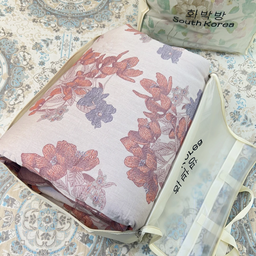 (韩式疗愈被-春涧花集)高定恒温可机洗全棉疗愈被