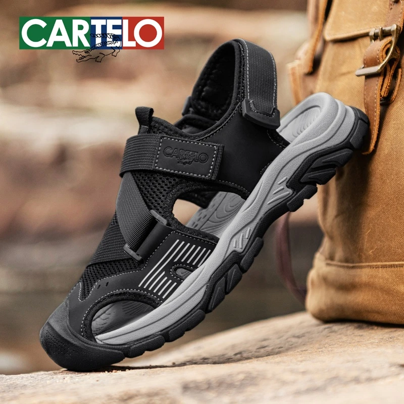 卡帝乐鳄鱼溯溪凉鞋男款2025新款夏季透气休闲户外徒步涉水沙滩鞋