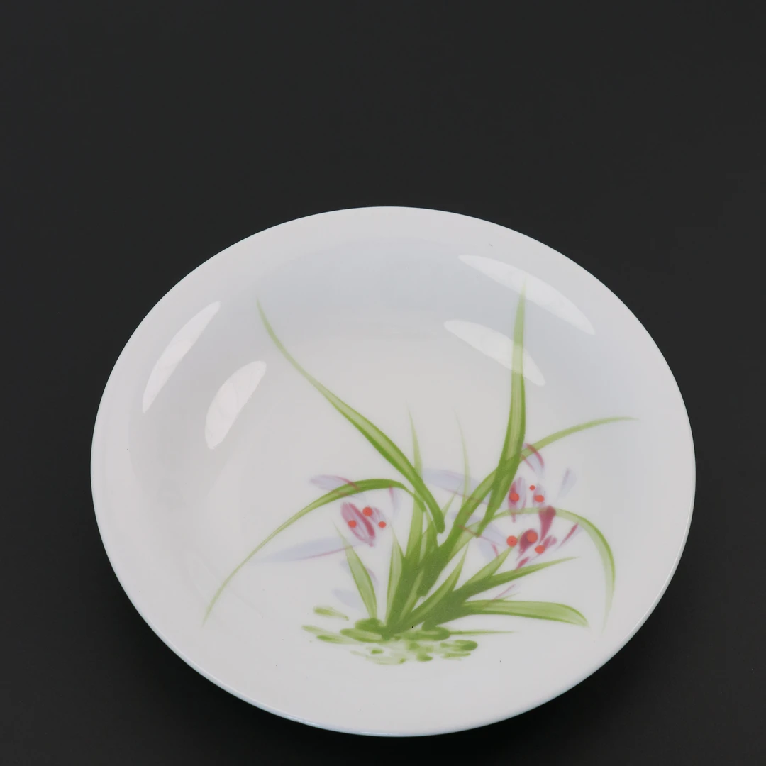 三餐器物《飞碟盘》景德镇手绘高温釉中彩-直径20.5cm高度3.5cm