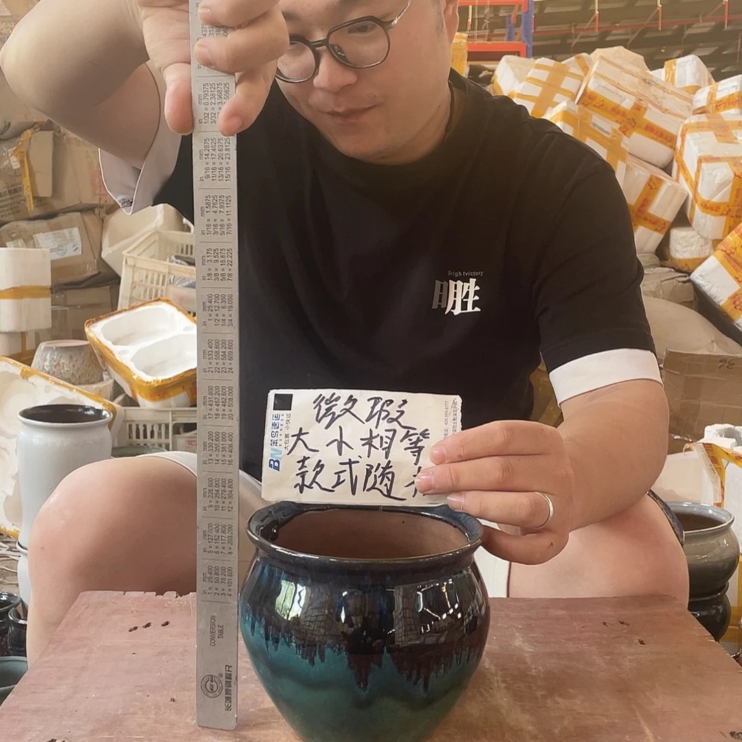 宜兴紫砂粗陶花盆