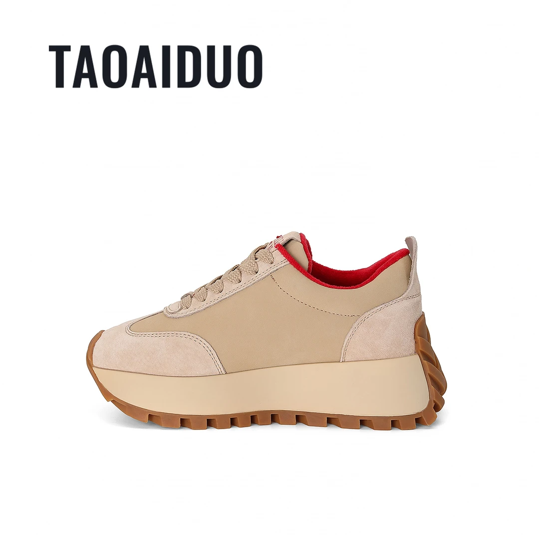 头层猪皮增高6cm阿甘鞋百搭女士加绒休闲鞋1117-1