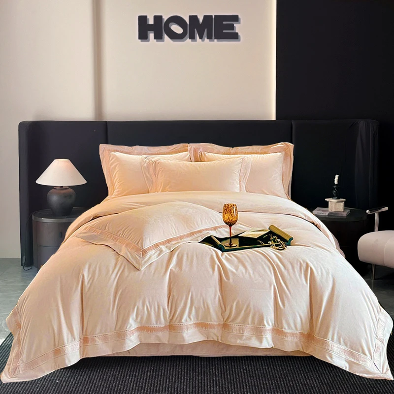 新A级 婴肤绒四件套柔软 可以“肯咬“不掉毛