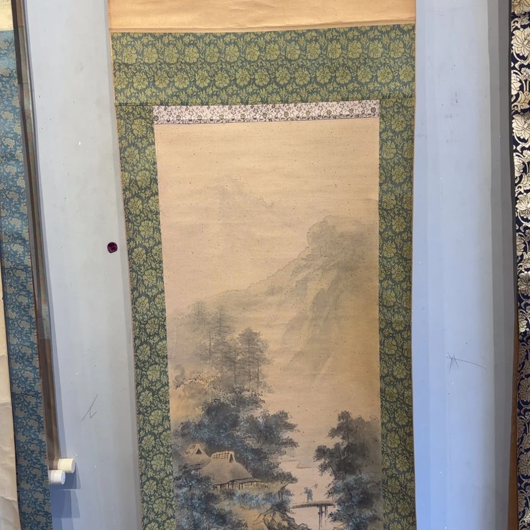 书法翰**彰卷轴绢本绫裱45