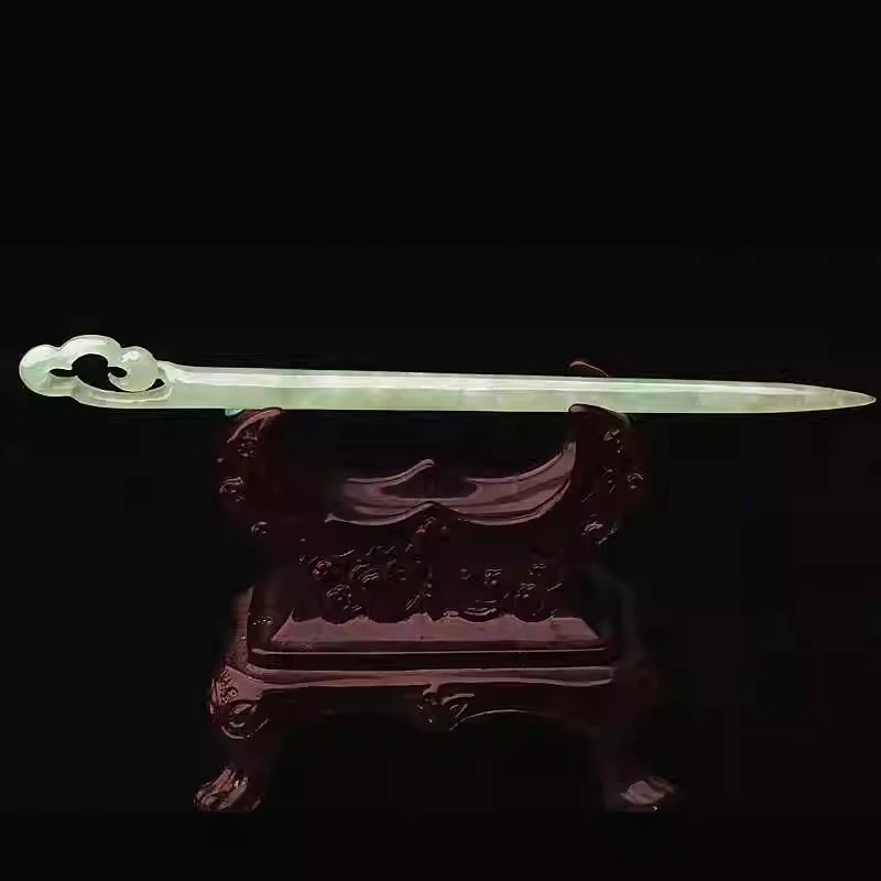 正品A货翡翠冰种发簪云朵款精雕古风汉服发饰男女款精品如意玉钗