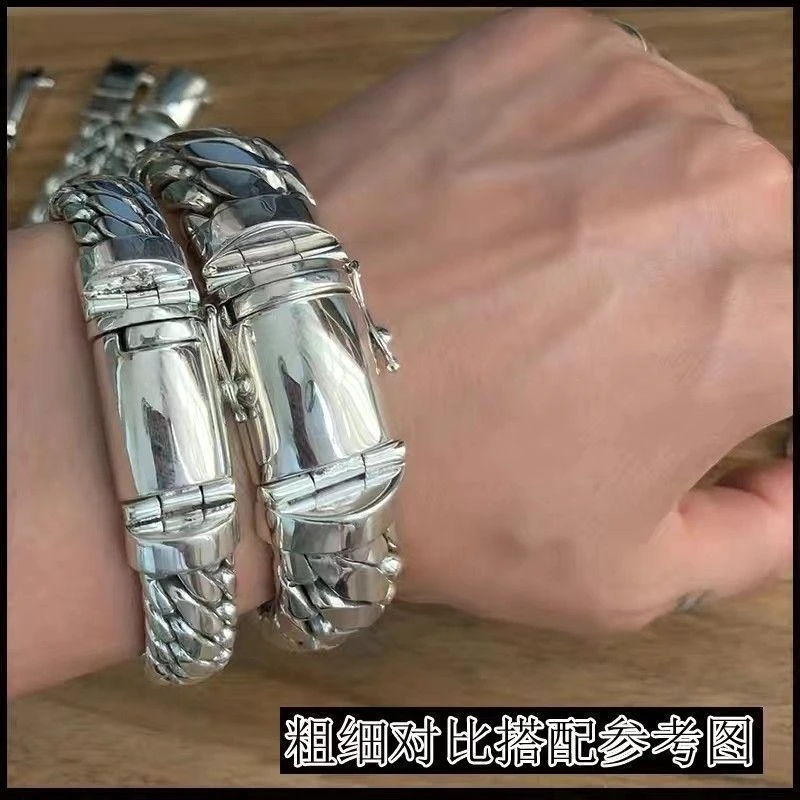 铜合金手链 三马鞭手链手工精致男款手链氛围感配饰送生日礼物