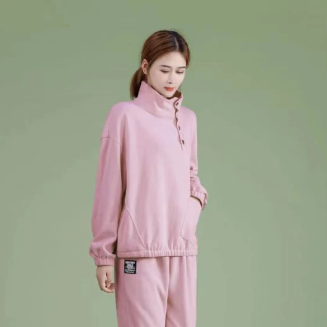 娅扣布衣【3615】秋季短款糖果色卫衣