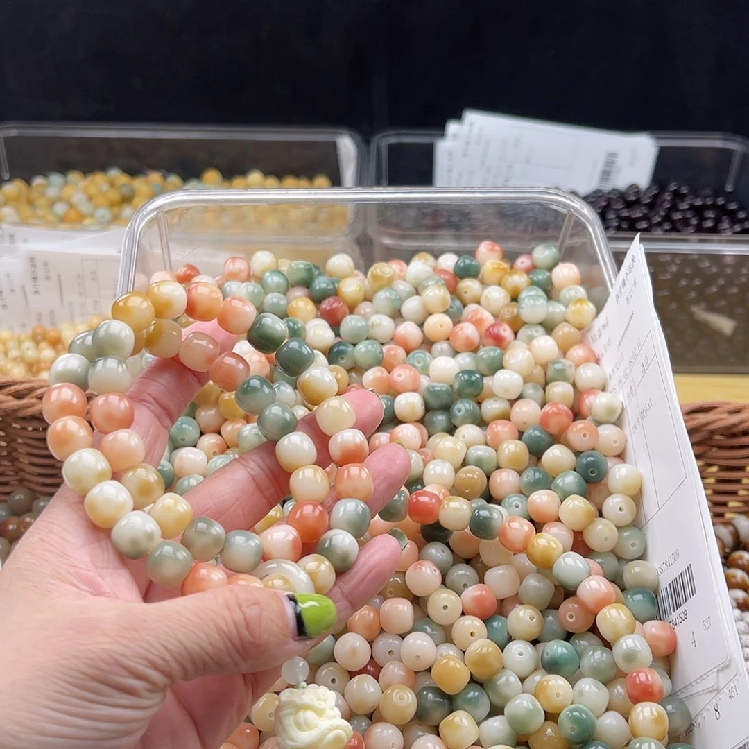 白玉菩提吊坠Q/10mm/110颗三花果冻