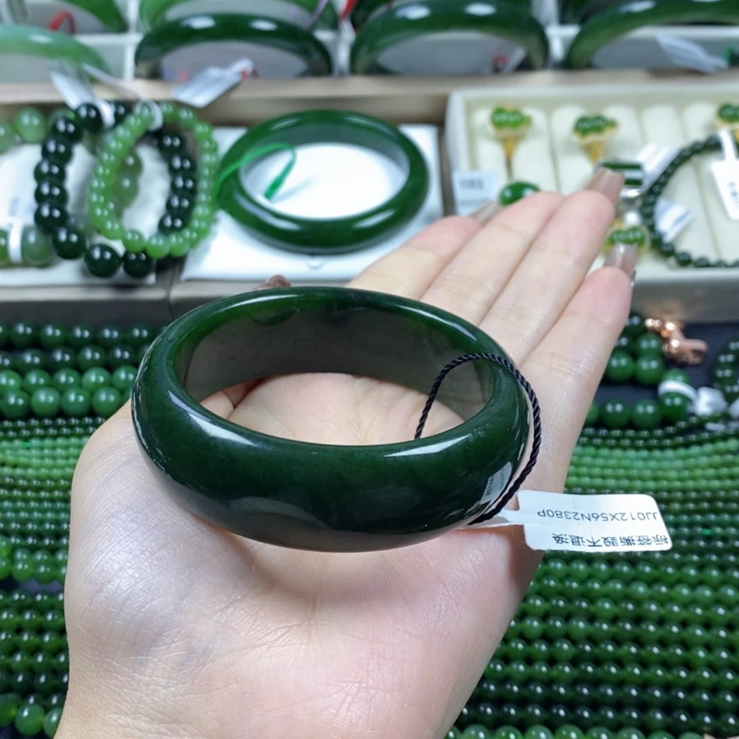 和田玉（碧玉）手镯未镶嵌56