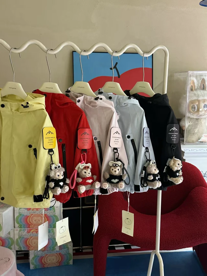 【防泼水机能登山户外服】2025新款儿童女童夹克连帽外套潮HS63395