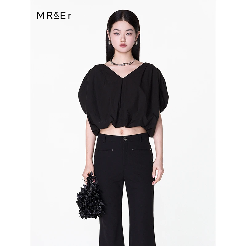 【小花专属】夏季新款设计感休闲气质短袖衬衫R4B23963