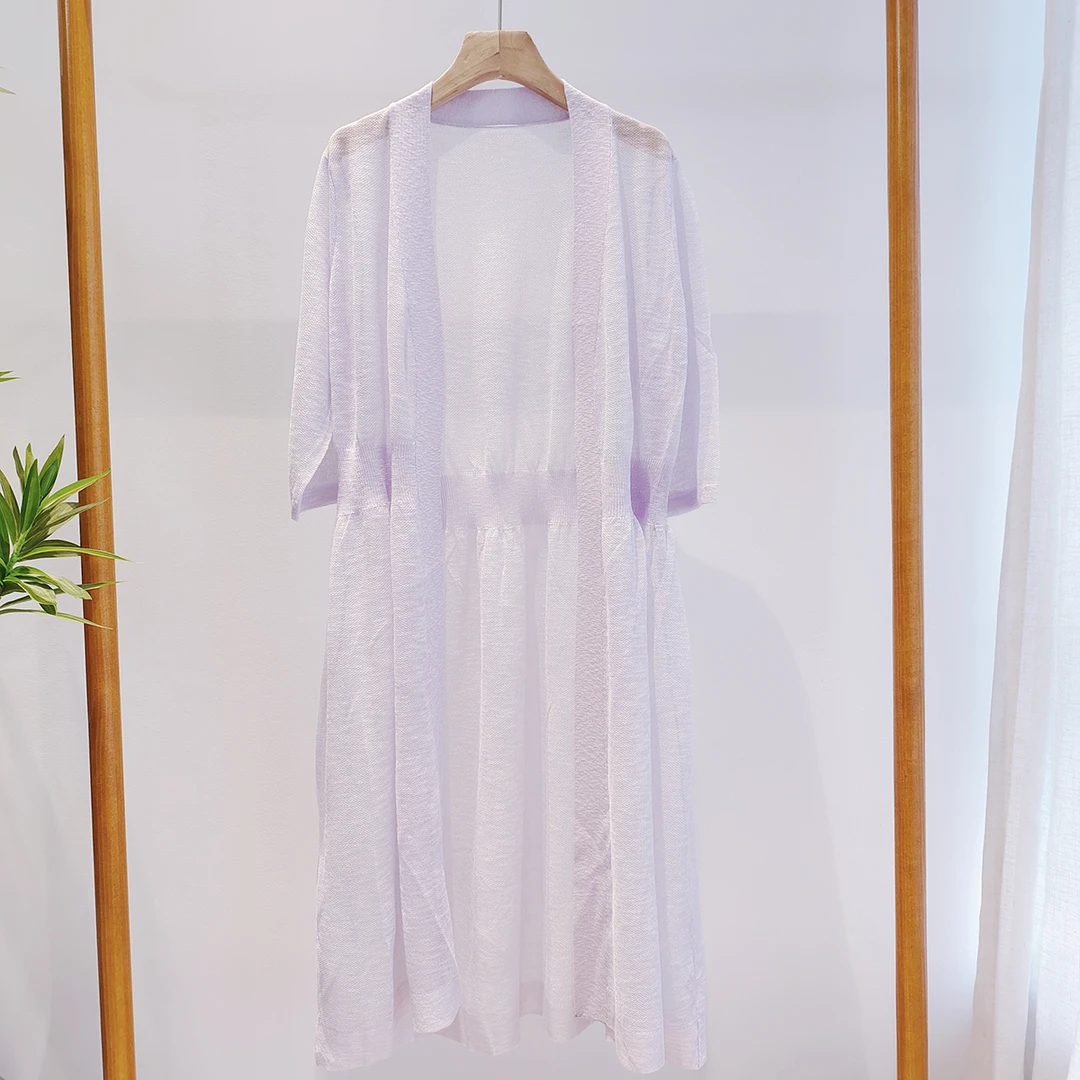 2025百搭夏季新款设计款小众轻薄透气中长款气质外披飘逸禅意开衫