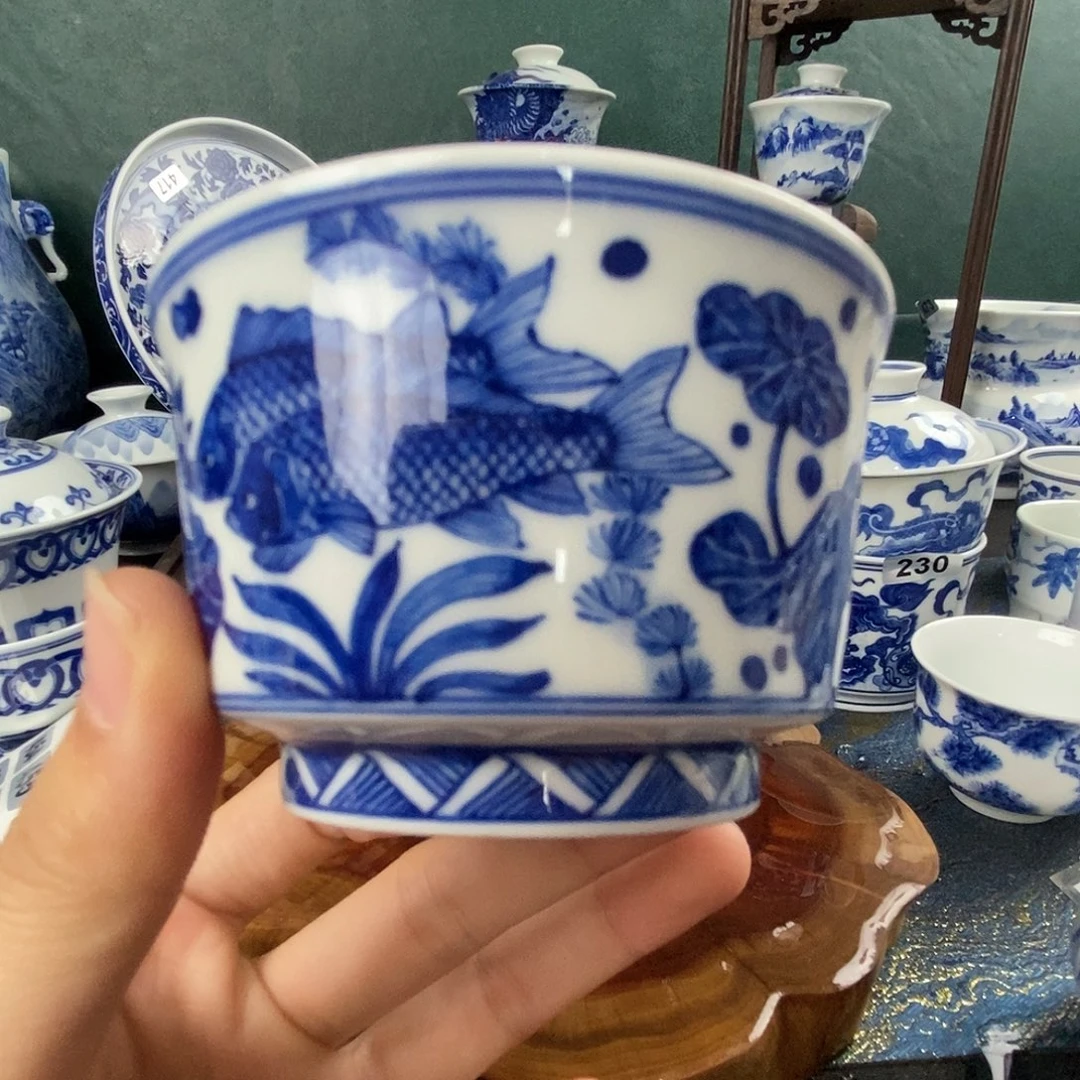 瓷片景德镇手绘青花茶器402