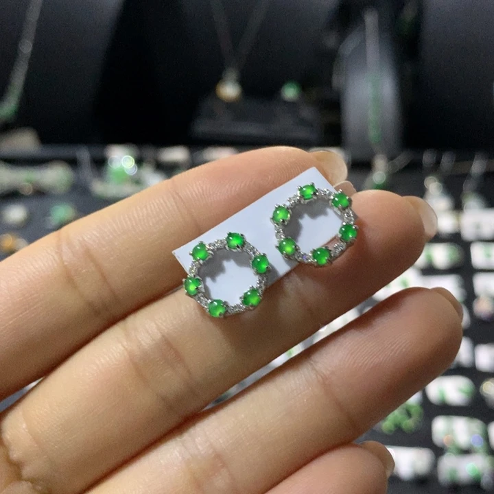 翡翠银S925镶嵌戒指