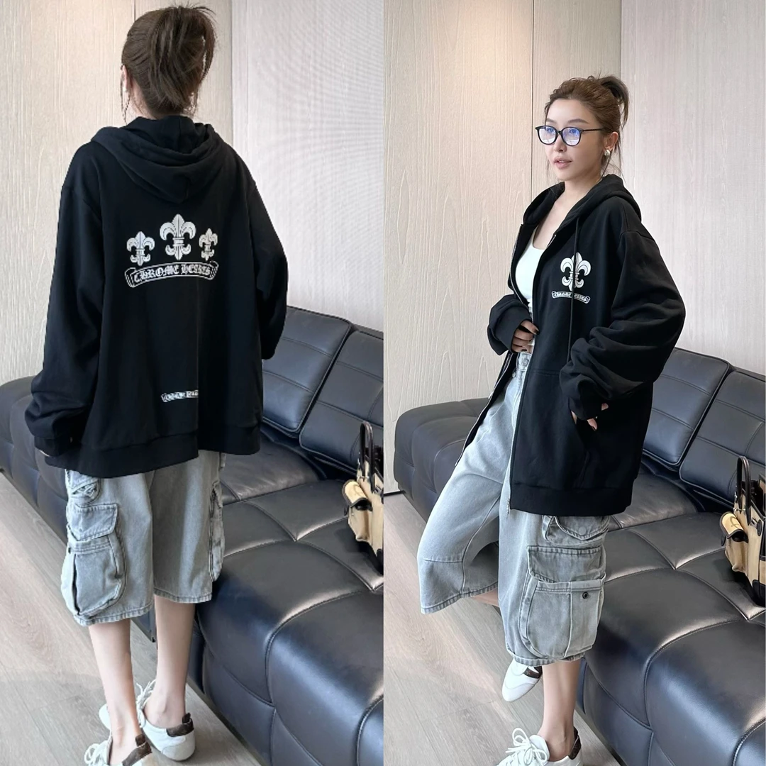 CH小罗拉链早秋连帽外套