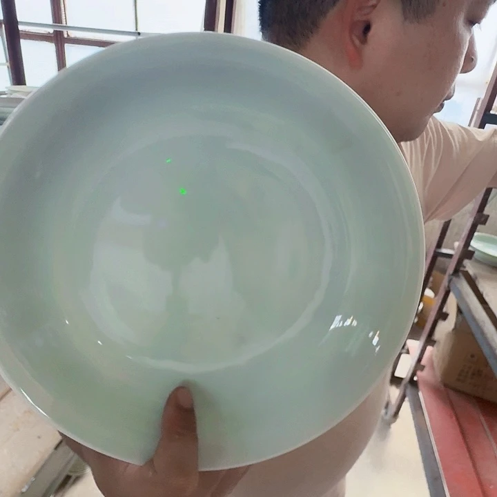 景德镇高温陶瓷8寸影青窝盘4个