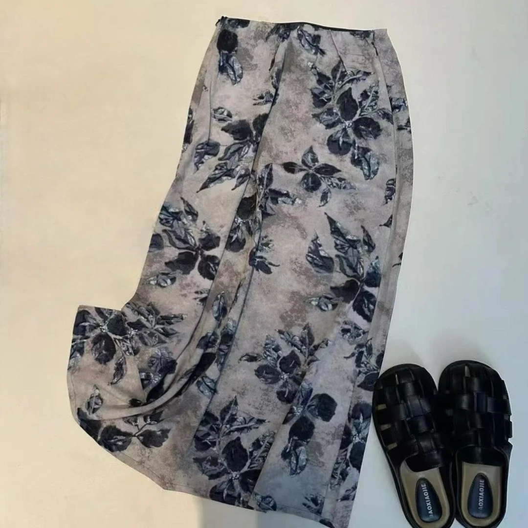 【松紧腰+拉链】设计感时尚休闲扎染半身长裙