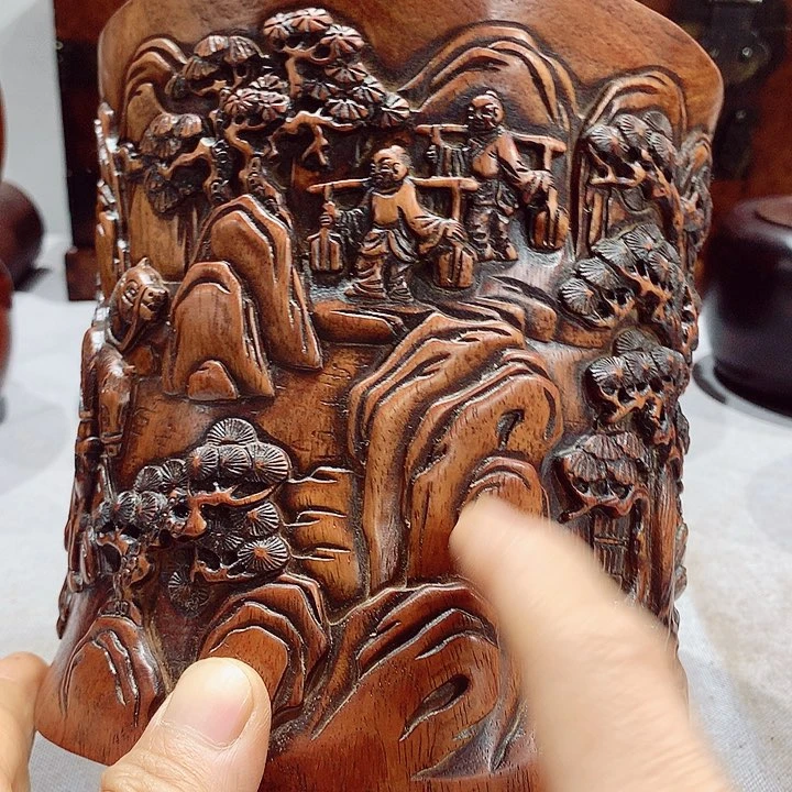 花梨木类花梨木精品笔筒