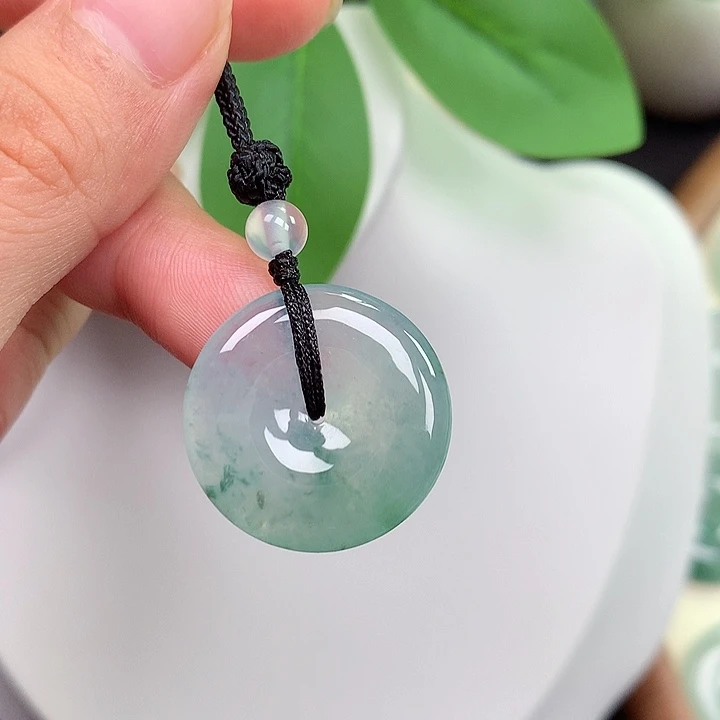 颈饰未镶嵌翡翠平安扣 22.8x4.2mm