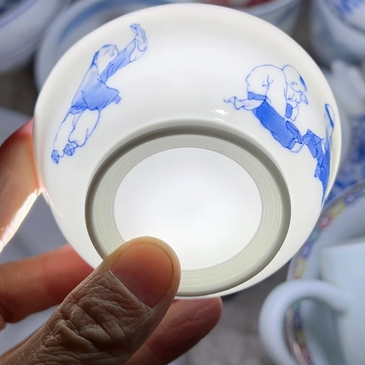 杯手绘没有底款普洱杯一个