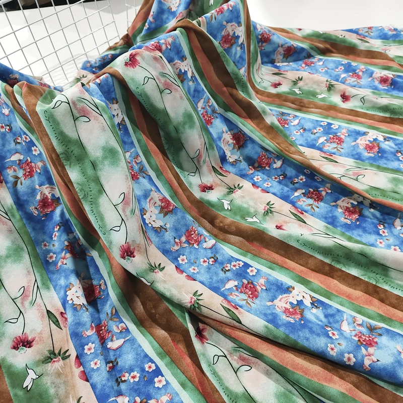 孔雀/公主 精品棉绸布料 夏季凉爽人造棉绵绸 服装连衣裙印花面料