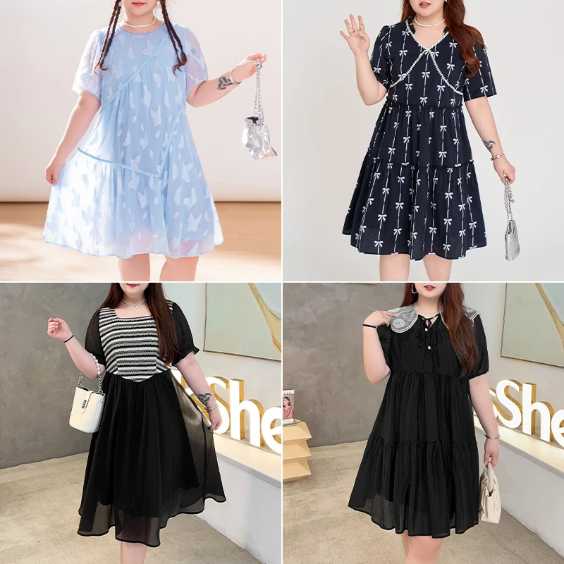 【连衣裙断码福利】MsShe大码女装春夏装连衣裙合集D~E2407031