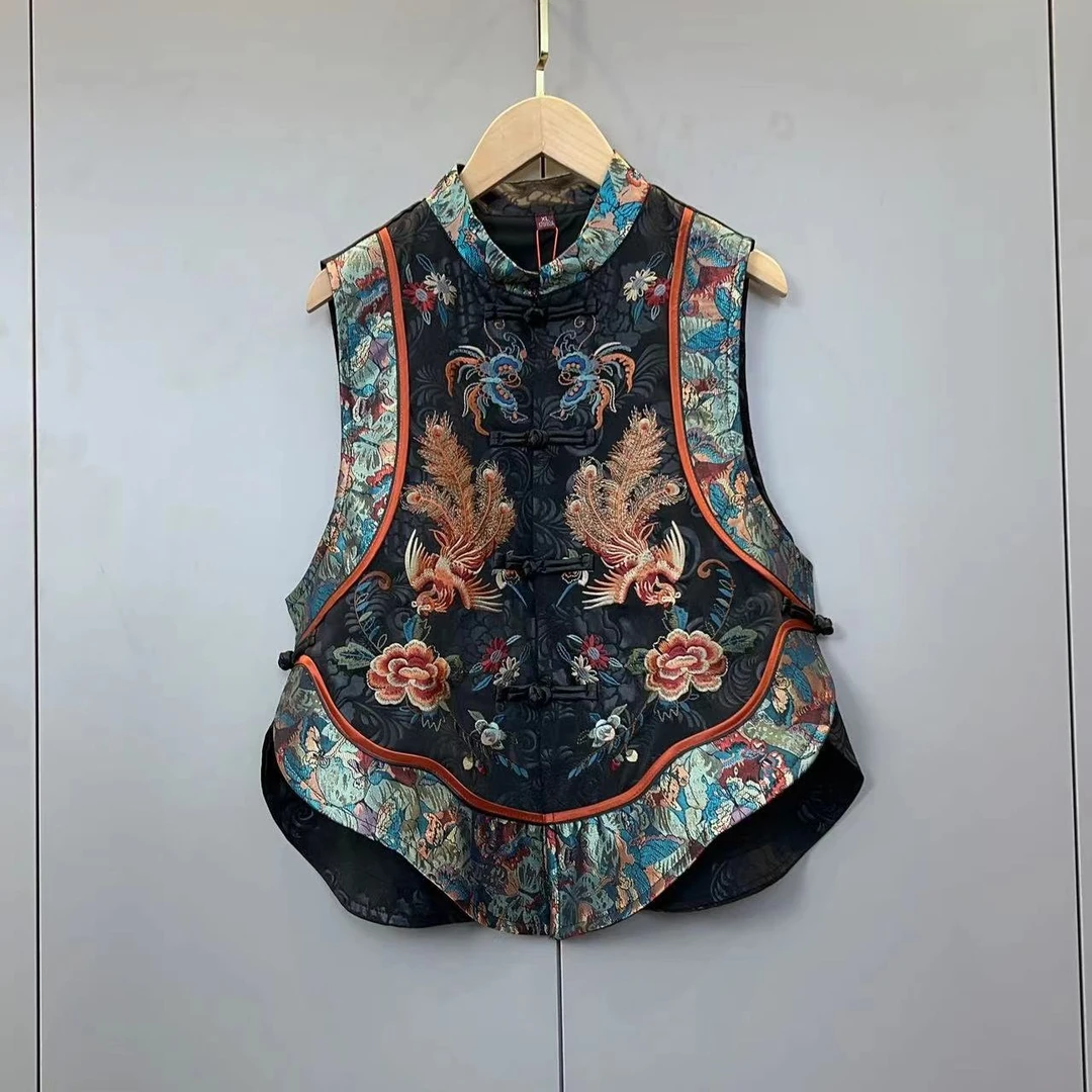 TL2365马夹刺绣马面裙民族风网纱打底衫