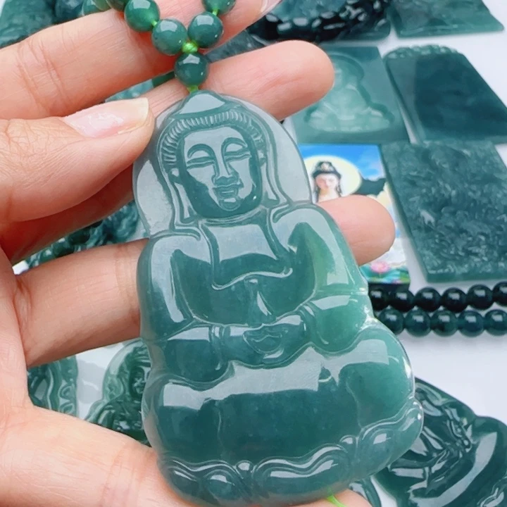 翡翠未镶嵌颈饰多样性发货天然A货翡翠