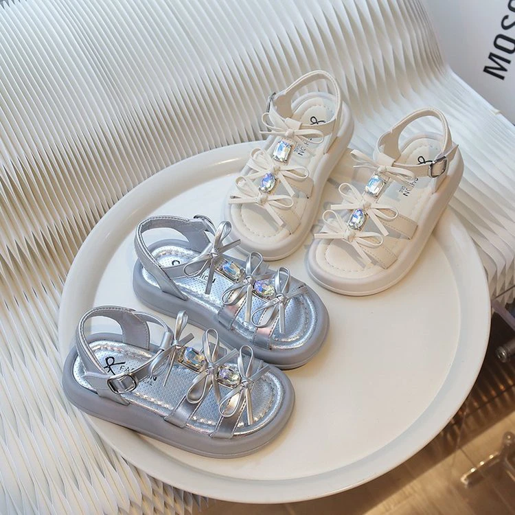 运动童鞋软底极简风凉鞋夏季大童魔术贴露趾女休闲女童