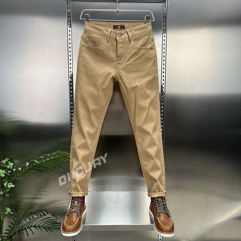 DIIC JAY/狄杰轻奢欧货男士牛仔裤秋冬休闲商务修身直筒九分裤子